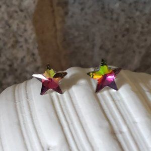 Vintage Multi-Colored Star Earrings
